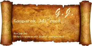 Gasparek József névjegykártya