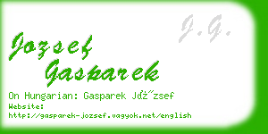 jozsef gasparek business card